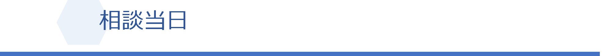 相談当日